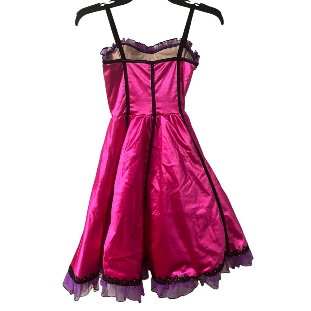 Weissman Girls Pink Sequin Dance Costume Dress Can You Can Can Size MC (10/12) - Picture 10 of 12